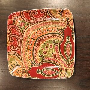 Pottery Barn, small sidetable tray, red NEW